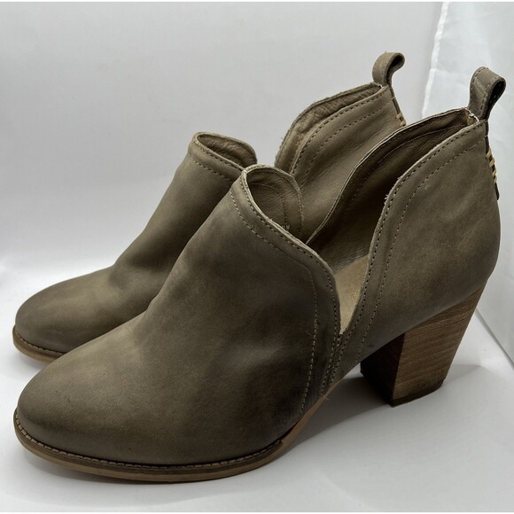 ARTISAN BY ZIGI Womens Brown Sindy Slip On Leather Booties High Heel Shoes 11 M - Picture 5 of 13